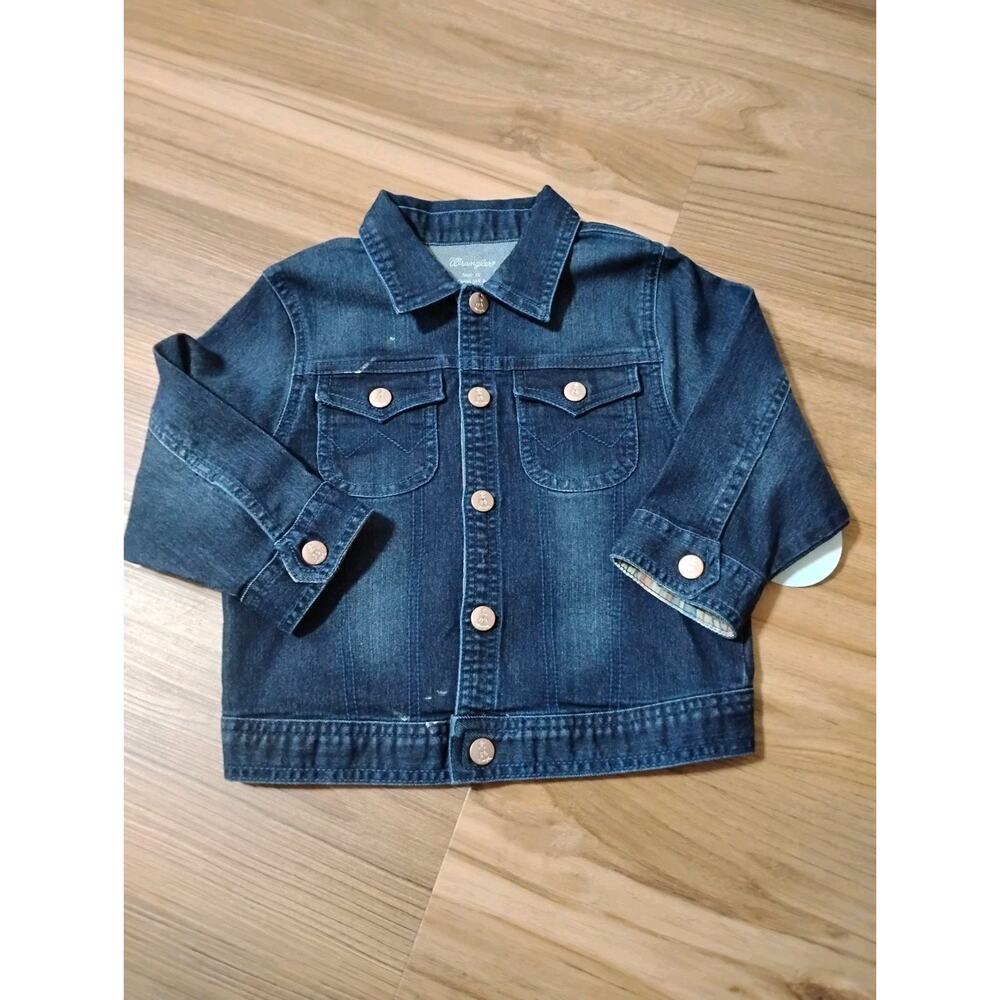 All Arround Kids By Wrangler Blue Denim Long Sleeve Jacket Nwt 3T Little Cawboy